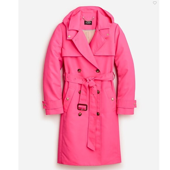 J. Crew Collection New Icon Trench Coat in Lightweight Shiny Nylon - Picture 1 of 4
